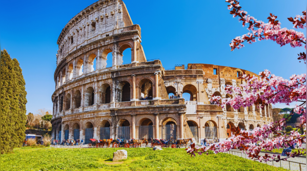 A view of the interior of the Colosseum