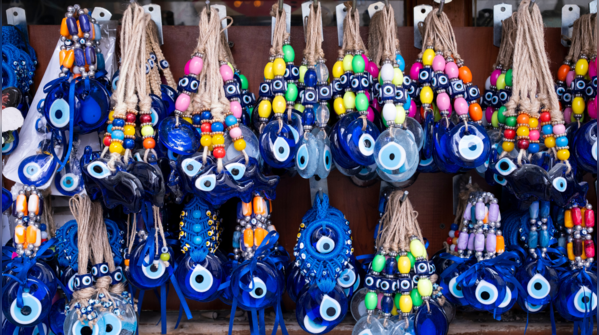 Evil Eye charm used for protection.