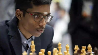 Praggnanandhaa celebrates his UzChess Cup Masters victory