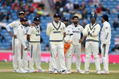 Indian team strategizing during a match.
