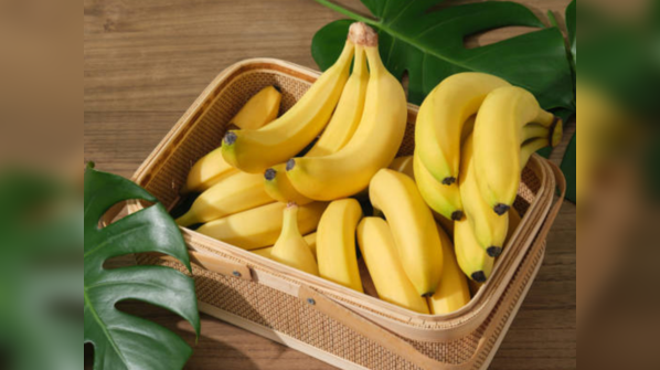 A bunch of ripe yellow bananas.