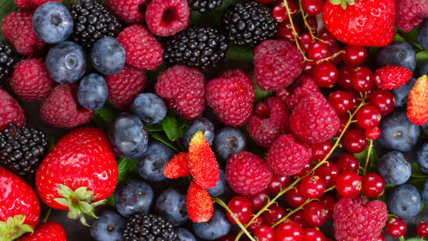 Assortment of fresh and vibrant berries