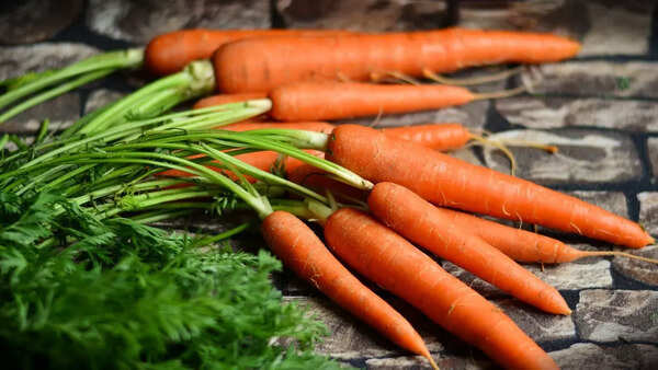 Vibrant carrots, packed with vitamin A