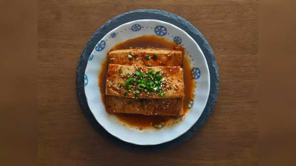 Korean tofu soup with vegetables