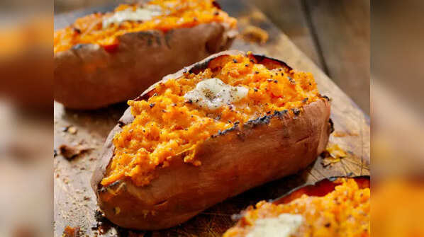Roasted Korean sweet potatoes