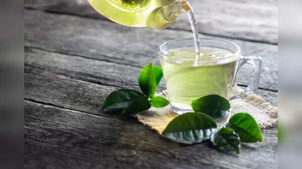 Cup of healthy green tea