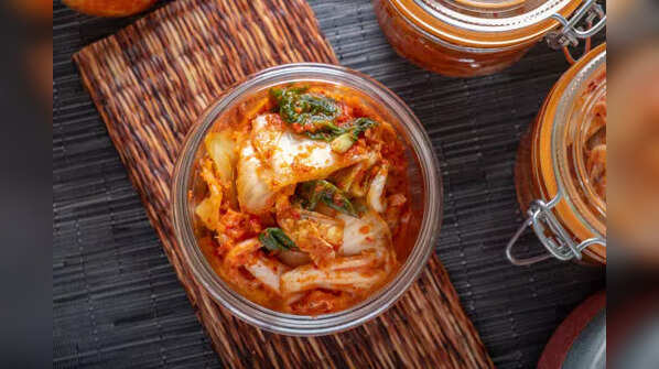 Close up of spicy Korean kimchi