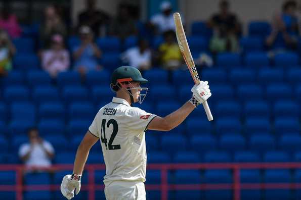 Cameron Green batting resolutely at No.3 in Grenada