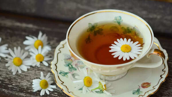 A relaxing cup of chamomile tea