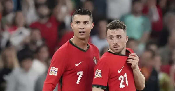 Cristiano Ronaldo and Diogo Jota