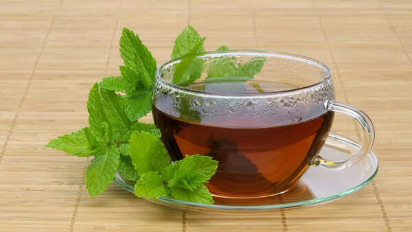 A refreshing cup of peppermint tea
